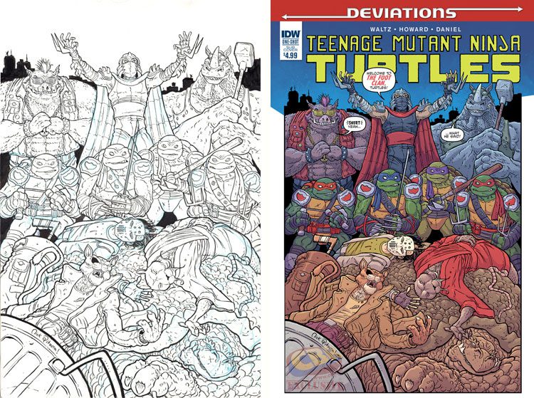 EXCLUSIVE: Nick Pitarra's "TMNT: Deviations" variant cover.
